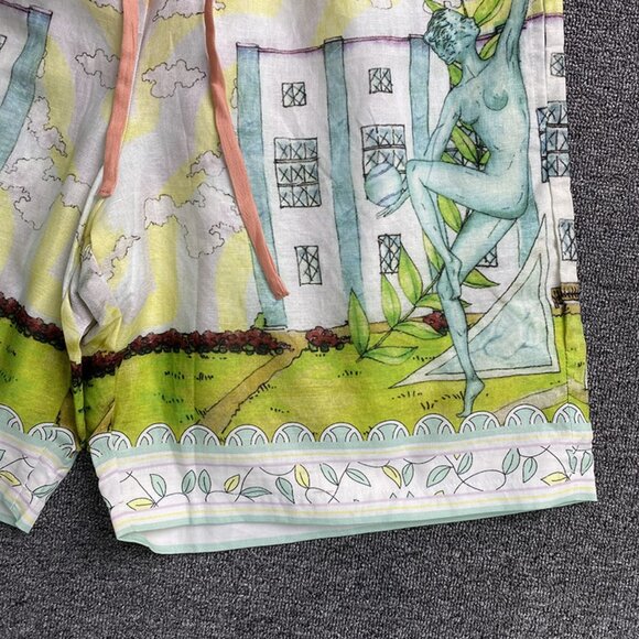 Casablanca Vase Linen Shorts - Picture 5 of 8